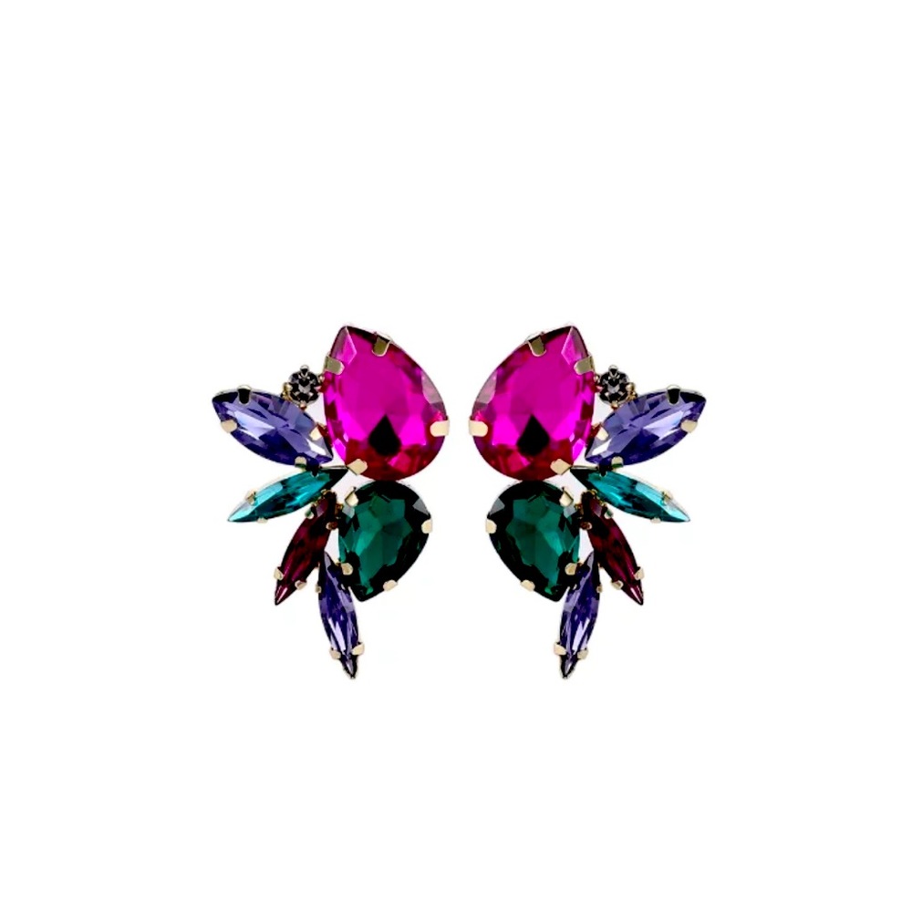 Colorful rhinestones crystal earrings